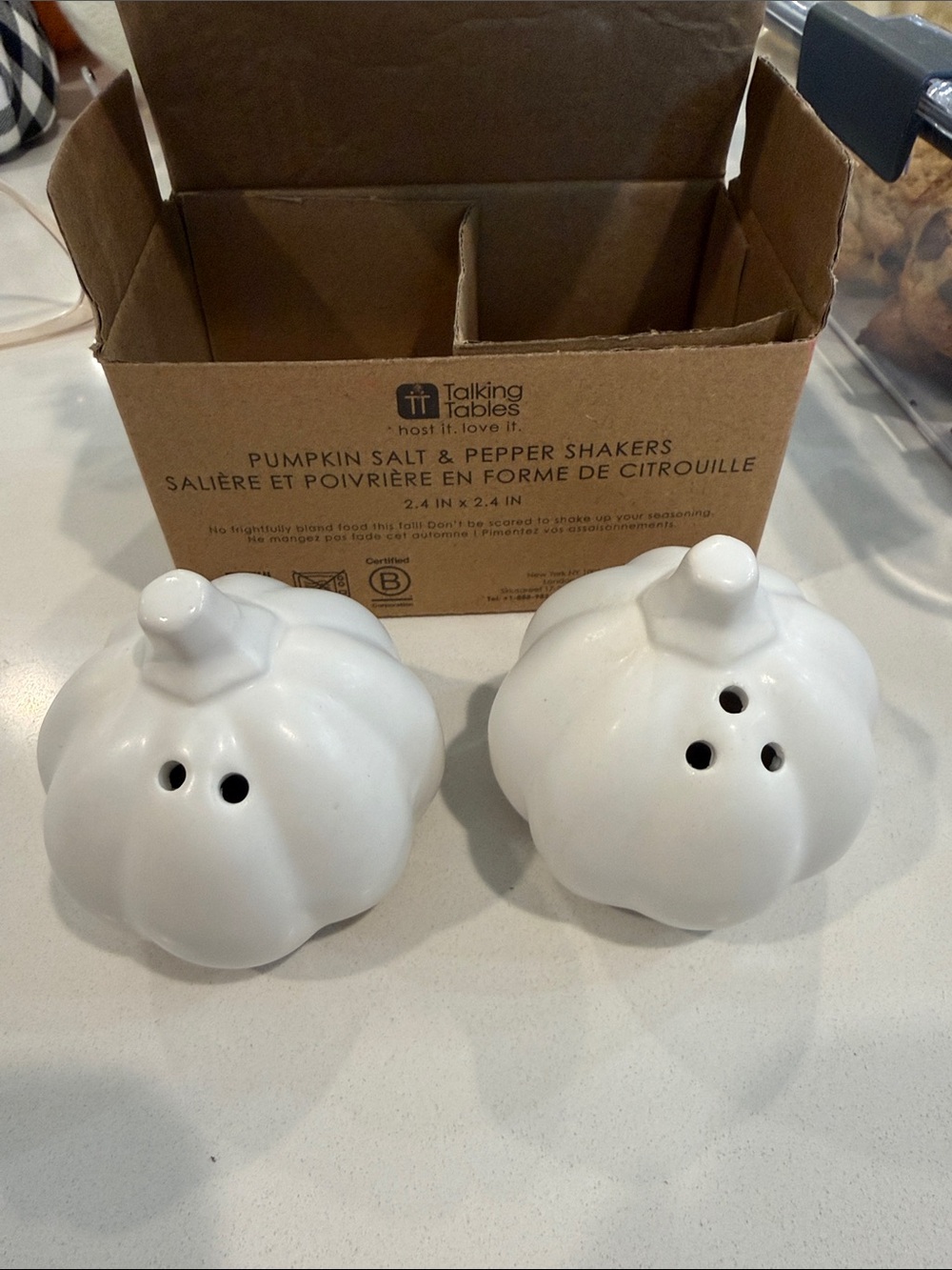 Talking Tables White Pumpkin Salt & Pepper Shakers